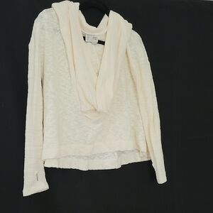 Cream Knit Cowl Neck Sweater